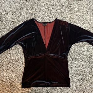 City Tees Velvet Long Sleeve Top Size Small Perfect Condition